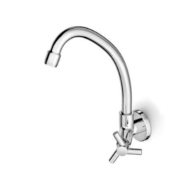 Torneira Celite One Para Cozinha De Parede Com Bica Móvel Cromada