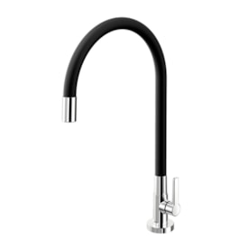 Torneira de Cozinha Docol Galiflex Preta e Cromada