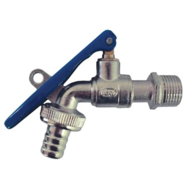 Torneira de Esfera com Porta Cadeado para Jardim/Tanque 1/2" com Bucha 3/4" Torneira de Esfera com Porta Cadeado para Jardim/Tanque 1/2" com Bucha 3/4"