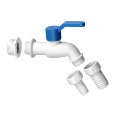 Torneira de Esfera Krona para Tanque/Jardim 1/2 x 3/4 Branco