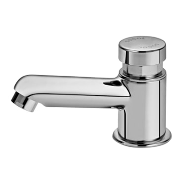 Torneira de Mesa para Banheiro Docol Compact PressMatic com Arejador Cromado Torneira de Mesa para Banheiro Docol Compact PressMatic com Arejador Cromado