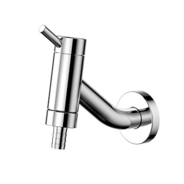 Torneira de Parede para Tanque com Bica Reta Cromada Nova Lóggica Docol Torneira de Parede para Tanque com Bica Reta Cromada Nova Lóggica Docol