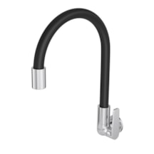Torneira Deca de Parede Cozinha Bica Articulável Cromado e Preto