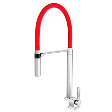 Torneira Docol Doc para Cozinha Bica Alta Vermelho Torneira Docol Doc para Cozinha Bica Alta Vermelho