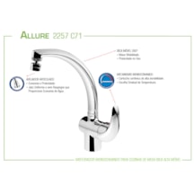 Torneira Misturador Lorenzetti Allure de Cozinha Bica Movel