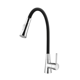 Torneira Monocomando Lorenzetti Loren Flex Cromado e Black
