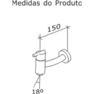 Torneira para Banheiro Gioia de Parede 1174 Cromado