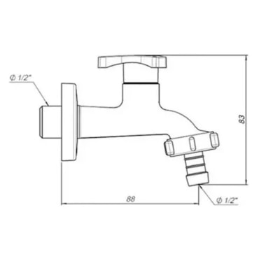 Torneira Para Jardim Nova Gyro Fabrimar Cromado