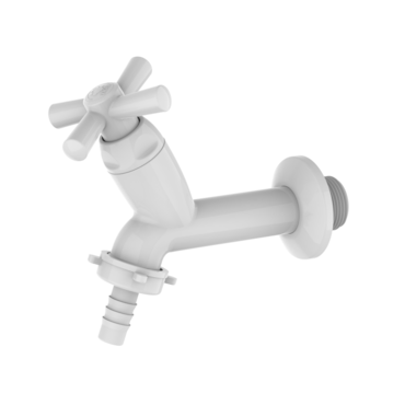 Torneira Tigre Cross para Tanque e Máquina Branca 10cm Torneira Tigre Cross para Tanque e Máquina Branca 10cm