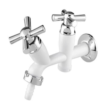 Torneira Tigre Cross para Tanque e Máquina Branca/Cromada Torneira Tigre Cross para Tanque e Máquina Branca/Cromada