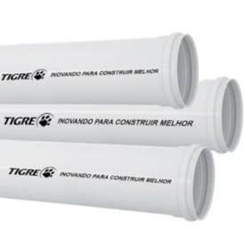 Tubo de Esgoto Tigre em PVC Branco 100mm com 6m
