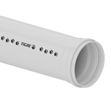 Tubo de Esgoto Tigre em PVC Branco 150mm com 6m