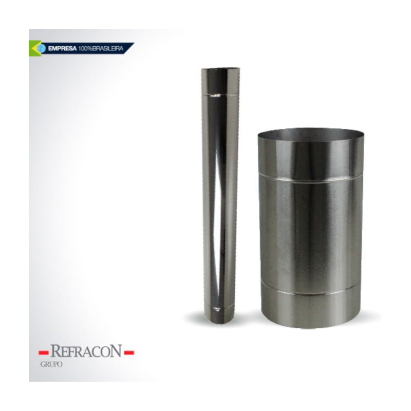 Tubo em Aço Inox 304 9'' c/ 1m Refracon | Casa Mattos