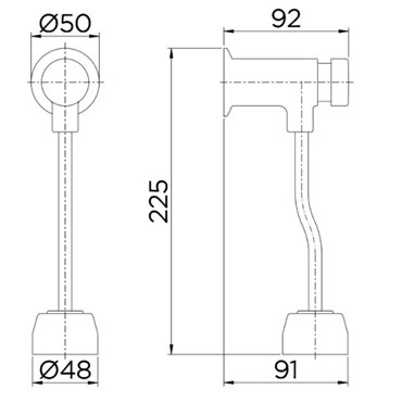 Válvula de Descarga Para Mictório Pressmatic Compact - Cromada