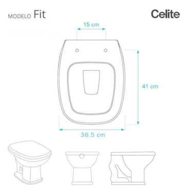 Vaso Sanitário para Caixa Acoplada Fit Pergamon