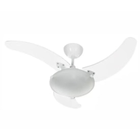 Ventilador de Teto Tron Aura Com 3 Pás Branco e Transparente 127V