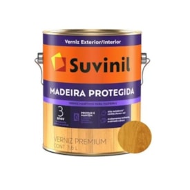 Verniz Marítimo Suvinil Madeira Protegida Brilhante Galão 3,6 Litros