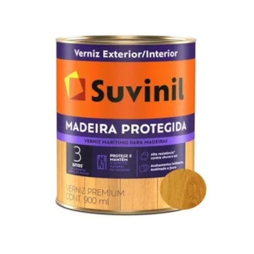 Verniz Marítimo Suvinil Maderia Protegida Acetinado Natural 900ml Verniz Marítimo Suvinil Maderia Protegida Acetinado Natural 900ml