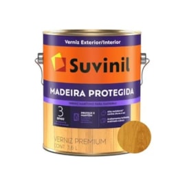 Verniz Marítimo Suvinil Maderia Protegida Fosco Natural Galão 3,6L