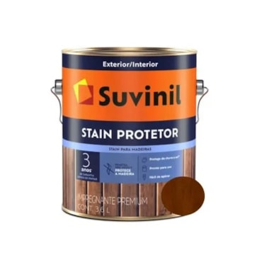 Verniz Stain Suvinil Protetor Acetinado Imbuia Galão 3,6L Verniz Stain Suvinil Protetor Acetinado Imbuia Galão 3,6L