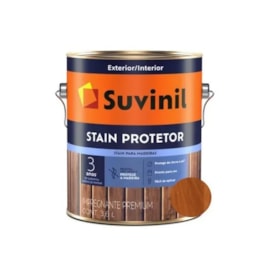 Verniz Suvinil Stain Protetor Acetinado Mogno Galão 3,6L