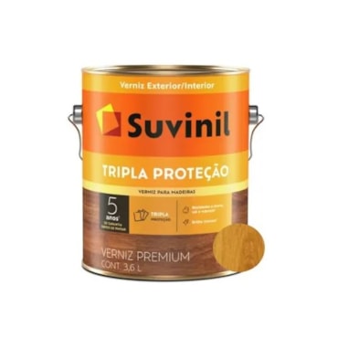 Verniz Suvinil Tripla Proteção Fosco Natural Galão 3,6L Verniz Suvinil Tripla Proteção Fosco Natural Galão 3,6L